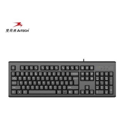双飞燕（A4TECH) WK-100 有线键盘 USB笔记本台式机通用键盘 104键 黑色