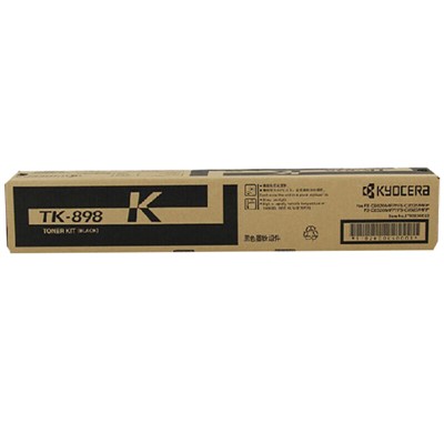 京瓷（Kyocera）TK-898K原装黑色粉盒（12000页）通用硒鼓、粉盒  适用于京瓷FS-C8020MFP/C8025MFP/C8520MFP/C8525MFP