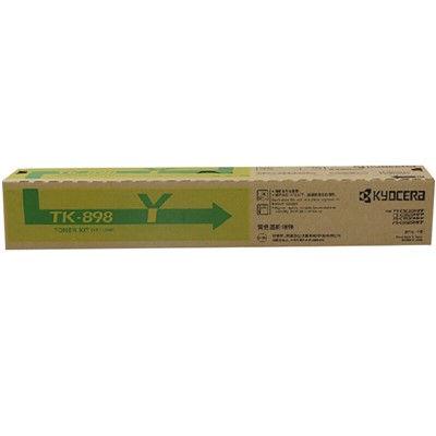 京瓷（Kyocera）TK-898Y原装黄色粉盒（6000页）通用硒鼓、粉盒  适用于京瓷FS-C8020MFP/C8025MFP/C8520MFP/C8525MFP